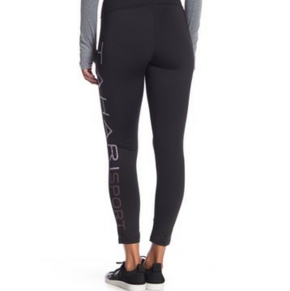 Tahari Sport Black/Mauve Leggings - Picture 3 of 5